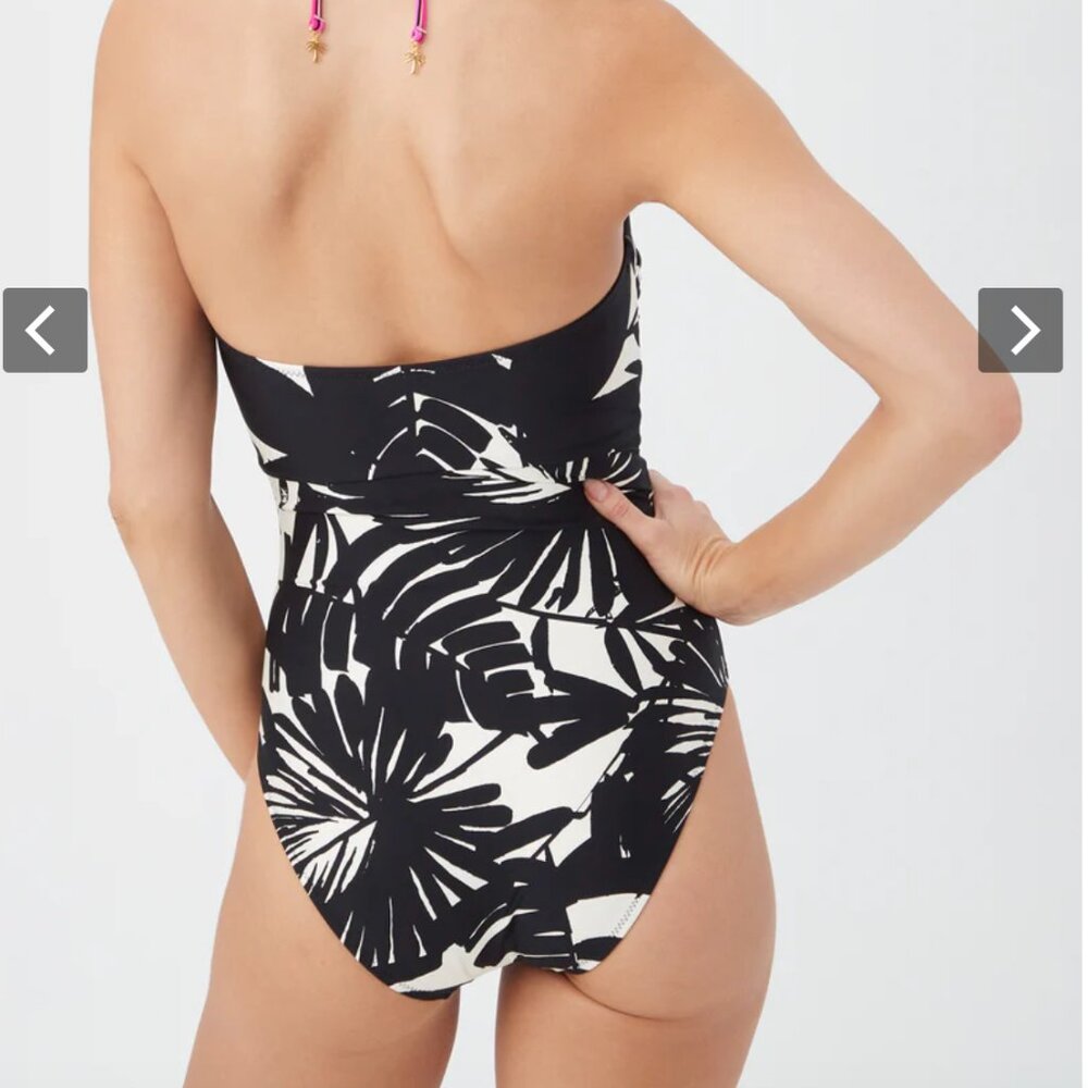 Trina Turk Lennox Bandeau Lace Up One Piece Swimsuit NWT $172 - Picture 2 of 9